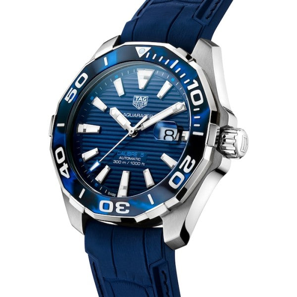 Replica TAG Heuer Aquaracer Men Automatic Blue Rubber Watch WAY201P.FT6178