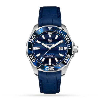 Replica TAG Heuer Aquaracer Men Automatic Blue Rubber Watch WAY201P.FT6178